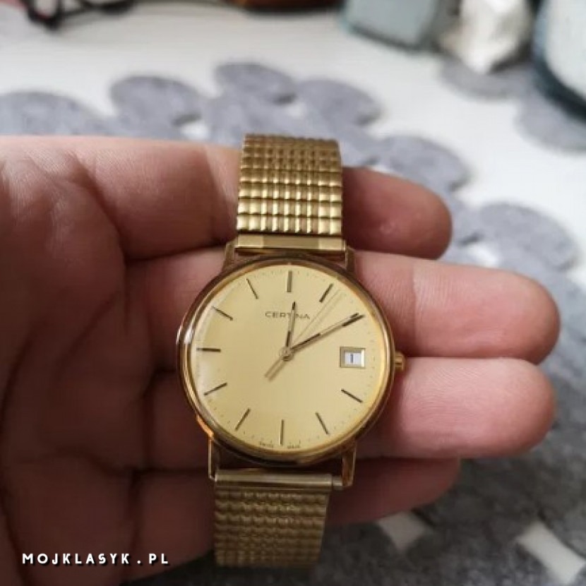 Vintage złoty zegarek Certina złoto 14ct