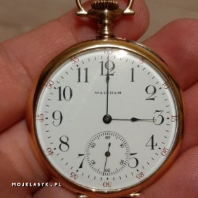 Złoty zegarek kopertowy Waltham